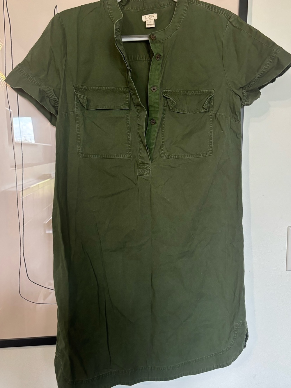 J. Crew Olive Green Short Sleeve dress